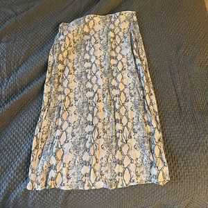 American Eagle Snakeskin Pattern Midi Skirt